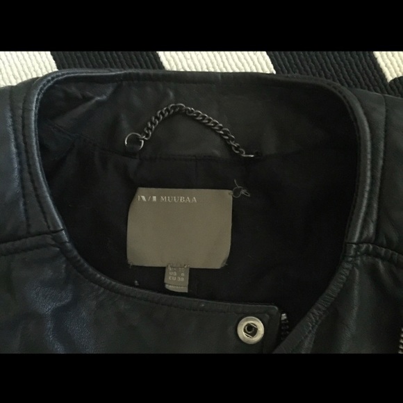 Final Offer!! MUUBAA Leather Jacket Size 6 - Picture 3 of 4